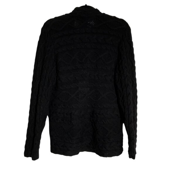 Lafayette 148 Chunky Knit Open Cardigan 100% Wool Size L - Picture 4 of 6